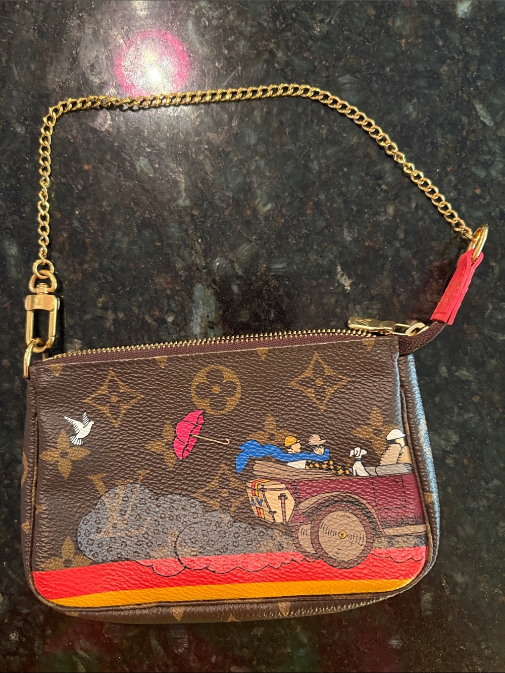 LOUIS VUITTON MINI POCHETTE W/PAINTED VEHICLE 🚗